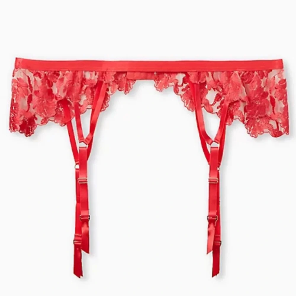 NWT TORRID Mesh Embroidered Garter Belt - Picture 4 of 8